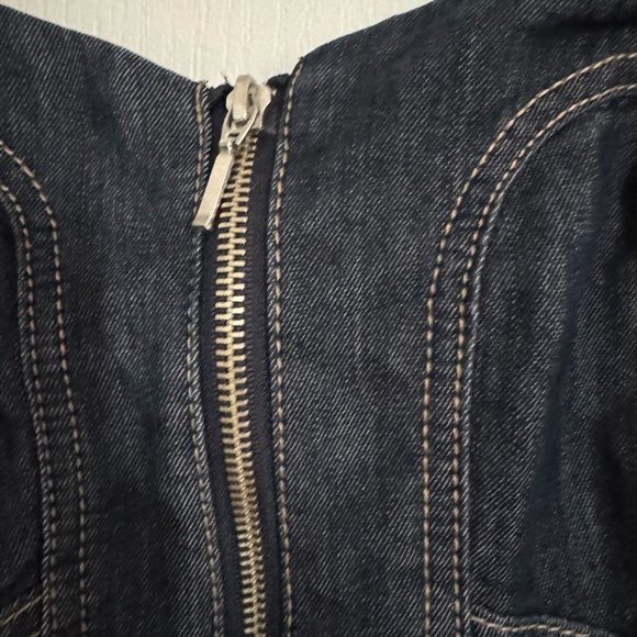 Denim Strapless Dress. Top 19” length 27”. it does stretch - Picture 6 of 10